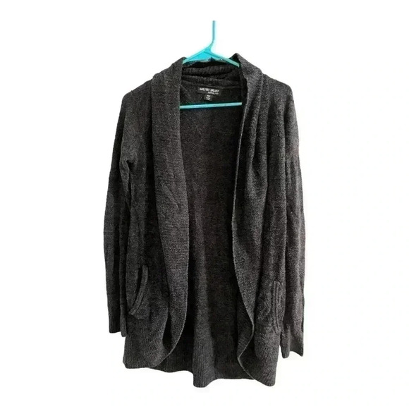 Barefoot Dreams Bamboo CozyChic® Lite Circle Lounge Cardigan Dark Gray XS/S - Picture 2 of 7